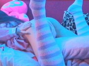 Kawaii Asian girl touching her pussy and humping pillow when parents are home loud moaning 10/16