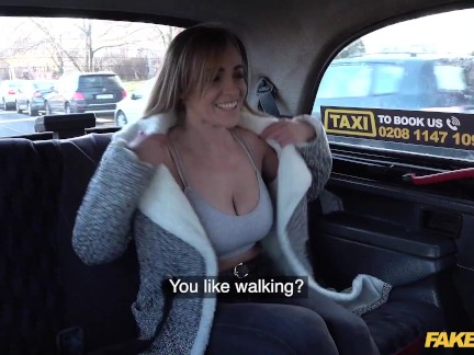 Fake Taxi Josephine Jackson and her huge natural breasts get fucked in a taxi