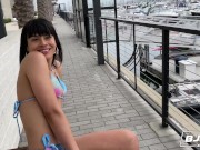 BJRAW Skinny milf Ari Alectra takes a big dick deep into her throat 1/16