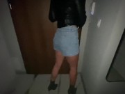 Super naughty girl get fucked with cum over Leather jacket after party n dirty talking 1/16