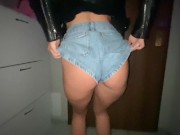 Super naughty girl get fucked with cum over Leather jacket after party n dirty talking 3/16