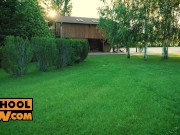 POV - Petite blonde Zazie Skymm in private dorm anal fuck 1/16