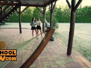 POV - Petite blonde Zazie Skymm in private dorm anal fuck 2/16