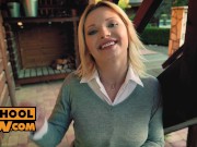 POV - Petite blonde Zazie Skymm in private dorm anal fuck 3/16