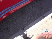 Hanging out with pretty cute blonde babe CeceliaTaylor and getting a blowjob in the car 11/16