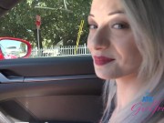 Hanging out with pretty cute blonde babe CeceliaTaylor and getting a blowjob in the car 3/16
