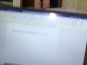 Small slut works her throat while I'm working on a laptop 1/16