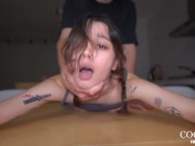 young babe has passionate sex on the table ♡ 13/16