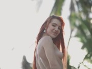 STASYQ - Redhead cutie Little Dragon showing her naked body outdoors 8/16