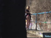 Public Agent Her soaking wet pussy gets filled with spunk under a tunnel 1/16