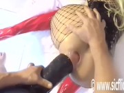 Hot Wife Slammed With a Colossal Strapon in Her Loose Pussy 13/16