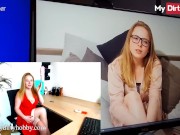 MyDirtyHobby - Mia_Adler Takes A View Of Her Older Porn Videos & She Gets Horny Again 3/16