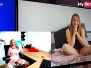 MyDirtyHobby - Mia_Adler Takes A View Of Her Older Porn Videos & She Gets Horny Again 7/16