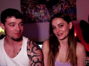 Has Jeremy Met His Match? Tiny Teen Rides Dick Like A Pro! 2/16