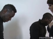 PrivateBlack - Ambre Aphrodite Rides 2 BBCs And White Dick Until They Cum! 10/16