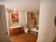 Stepmom VR porn showering and giving blowjob to stepson 6/16