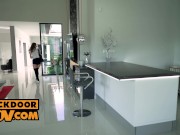 POV - Blonde petite burglar Jayla de Angelis submits 4/16