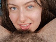 Hairy Brunette Lesbians Lick Pussys and Pits