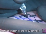 Fit Blonde Gets Naked During A Tattoo 10/16