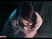 Girl in Glasses Smokes and Sucks Big cock while I Cunnilingus her in 69 position - MollyRedWolf 2/16