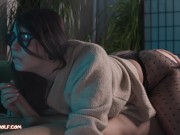 Girl in Glasses Smokes and Sucks Big cock while I Cunnilingus her in 69 position - MollyRedWolf 8/16