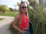 За деньги сосет в кустах и получает горячую сперму в ротик *BeLOVEfree 1/16