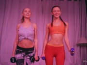 WOWGIRLS Nude training gone wild in this lesbian scene starring gorgeous models Nancy A and Kira 1/16