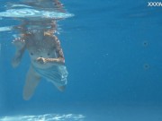 Naked Finnish blonde tattooed mermaid Mimi underwater 10/16