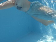 Naked Finnish blonde tattooed mermaid Mimi underwater 11/16