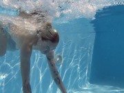 Naked Finnish blonde tattooed mermaid Mimi underwater 12/16