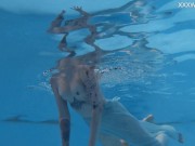 Naked Finnish blonde tattooed mermaid Mimi underwater 13/16