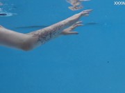 Naked Finnish blonde tattooed mermaid Mimi underwater 14/16