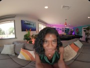 Ebony bombshell plays with her pussy in virtual reality 3/16