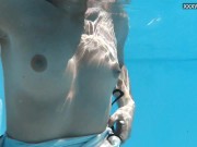 Outdoor swimming pool erotics with naked Zazie 13/16