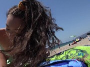 Beach fun hanging out with amateur pornstar Kimmy Kimm (Blowjob) GFE POV 5/16