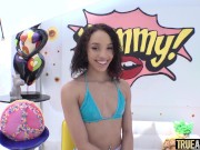 TRUE ANAL Skinny ebony cutie Alexis Tae has her gaping ass pounded hard 3/16