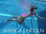 Cute average body babe Jessica swimming naked 3/16