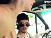 LETSDOEIT - Brunette European Chick Pearlin Fucked In The Van By Stud 6/16