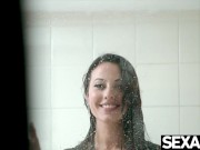 Beautiful lesbians fuck each other with a double ended dildo 5/16