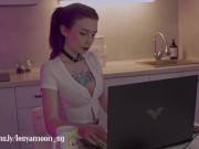 Hottie wants pizza with a big banana. Dirty slobbery blowjob and hard sex with a delivery guy. 1/16