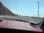 Hairy babe Pearl Sage on a car ride getting felt and played with GFE POV 3/16
