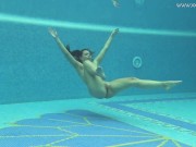 Hungarian naked Sazan Cheharda swimming teasing