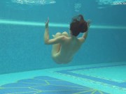 Hungarian naked Sazan Cheharda swimming teasing 14/16