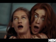 Hot redhead corrupted by Alien Parasite and fuck her hot blonde bestie 11/16