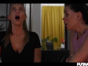 Hot futa chick fuck the hell out of stunning brunette 9/16