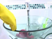 MAMACITAZ - Colombian Slut Joanna Diaz Receives Pussy Pounding After Cleaning 1/16