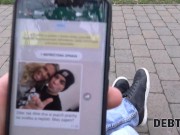 DEBT4k. Sweet blonde drilled by hung collector right after the wedding 2/16