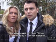 DEBT4k. Sweet blonde drilled by hung collector right after the wedding 5/16