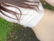 【素人】透明感抜群の色白彼女と野外で生SEX♡精子大量注入 素人カップル/美少女/色白美乳/中出し/フル動画(26分)/일본여대생과질내사정섹스 11/16