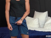 Sex Crazed Blonde Lara Frost Treats Her Fitness Trainer To A Blowjob And Gets DP'd During Workout 7/16